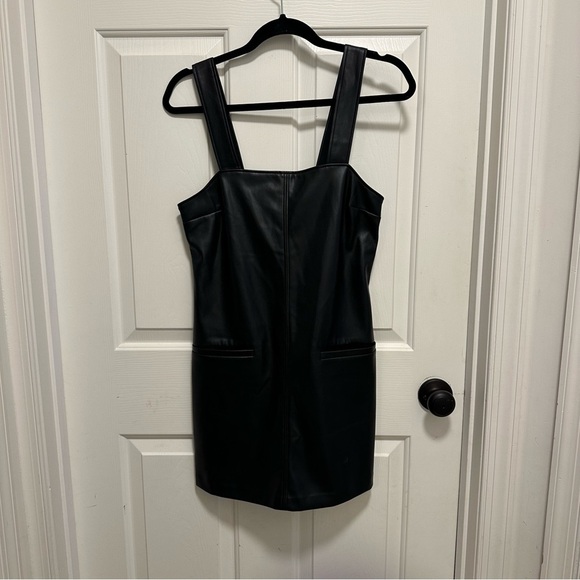 Abercrombie Fitch Vegan Leather Shift Mini Dress Size Small Petite NWT - Picture 3 of 7